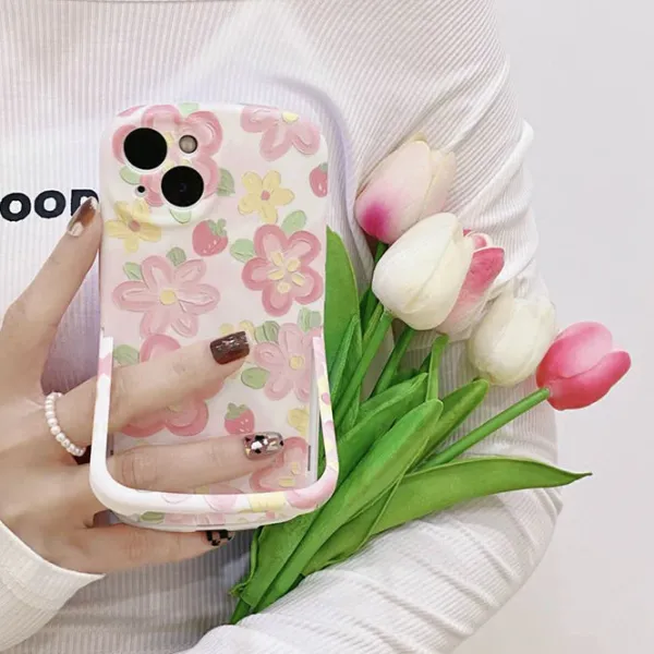 Iphone Cases*Boogzel Clothing Flowers & Strawberry iPhone Case