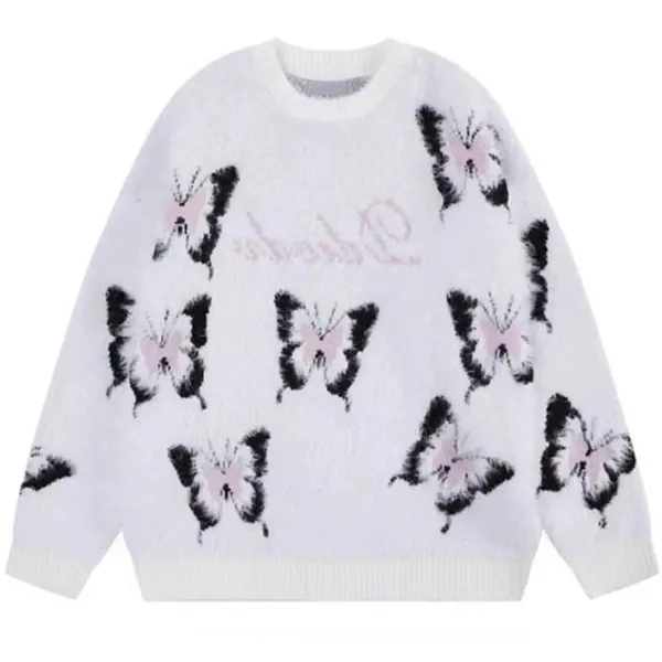 Sweaters*Boogzel Clothing Fluffy Butterfly Sweater