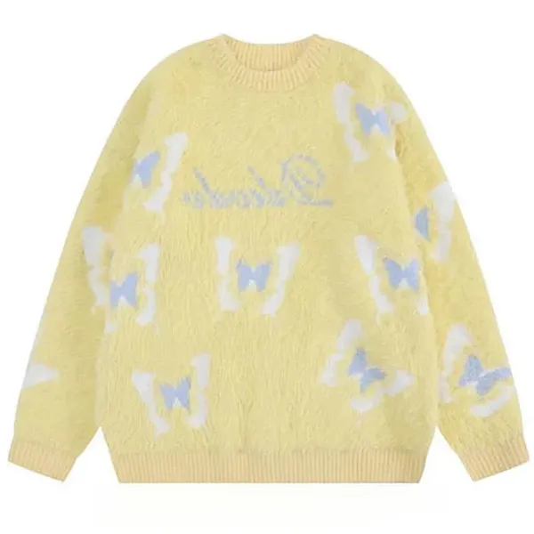 Sweaters*Boogzel Clothing Fluffy Butterfly Sweater
