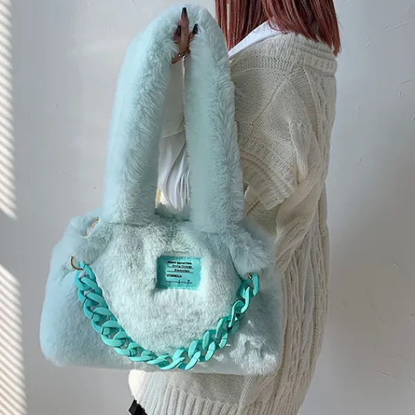 Bags & Purses*Boogzel Clothing Fluffy Chain Shoulder Bag