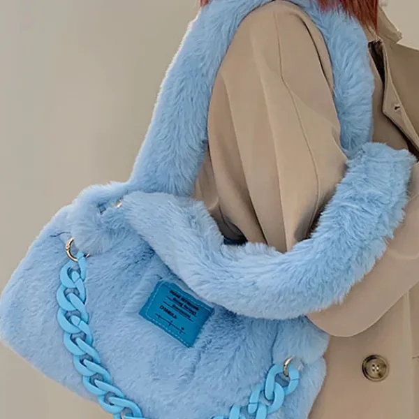 Bags & Purses*Boogzel Clothing Fluffy Chain Shoulder Bag