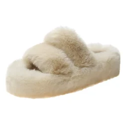 Mad*Boogzel Clothing Fluffy Platform Slippers