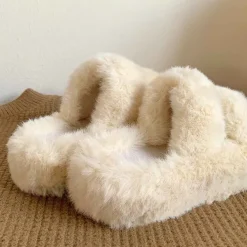 Mad*Boogzel Clothing Fluffy Platform Slippers