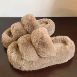 Mad*Boogzel Clothing Fluffy Platform Slippers