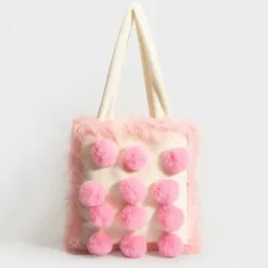 Bags & Purses*Boogzel Clothing Fluffy Pom Poms Bag in Pink