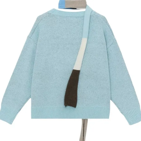 Sweaters*Boogzel Clothing Fluffy Siamese Cat Print Jumper Blue