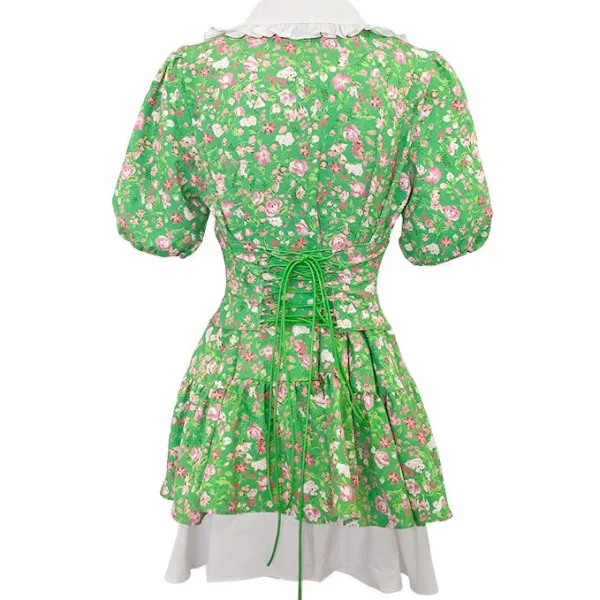 Dresses & Rompers*Boogzel Clothing Forbidden Garden Collar Dress Green