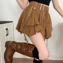 Skirts*Boogzel Clothing Forest Fairy Mini Skirt in Brown