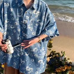 Mens*Boogzel Clothing Forget-me-Not Denim Shirt Blue