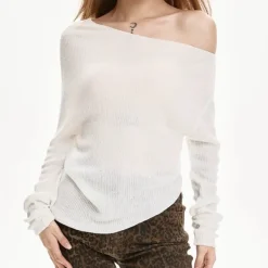 Sweaters|Long Sleeve Tops*Boogzel Clothing Frazzled English Woman Long Sleeve Top White