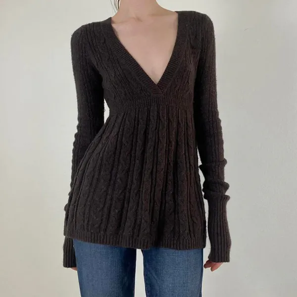 Sweaters*Boogzel Clothing Frazzled English Woman Sweater Brown