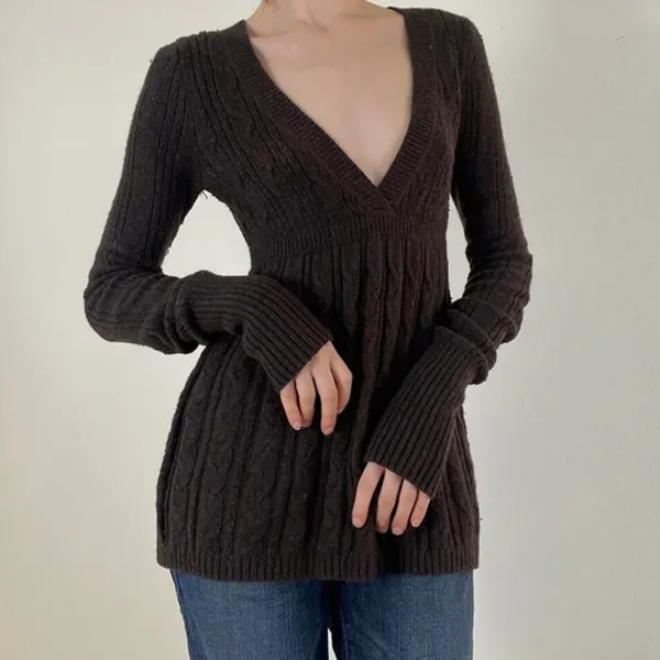 Sweaters*Boogzel Clothing Frazzled English Woman Sweater Brown