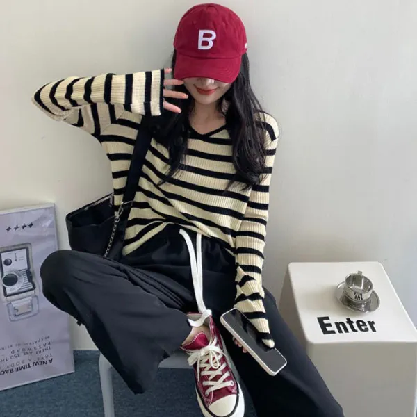 Long Sleeve Tops*Boogzel Clothing French Girl Ribbed Top