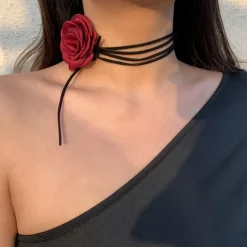 Necklaces & Chokers*Boogzel Clothing French Girl Rose Choker