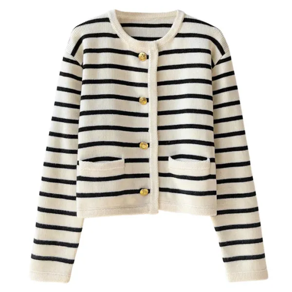 Striped Sweaters|Knit Cardigans*Boogzel Clothing French Girl Striped Cardigan