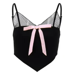 Crop Tops*Boogzel Clothing French Kiss Bandana Tank Top Black/pink