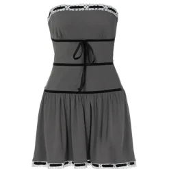 Dresses & Rompers*Boogzel Clothing French Maid Dress Grey