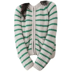 Striped Sweaters|Knit Cardigans*Boogzel Clothing French Mood Striped Cardigan