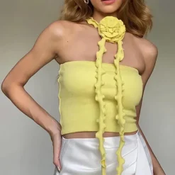 Crop Tops*Boogzel Clothing French Rose Ruffled Top