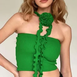 Crop Tops*Boogzel Clothing French Rose Ruffled Top