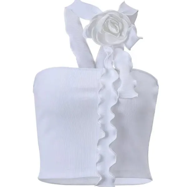 Crop Tops*Boogzel Clothing French Rose Ruffled Top