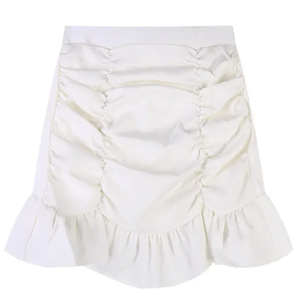 Skirts*Boogzel Clothing French Summer Ruched Mini Skirt