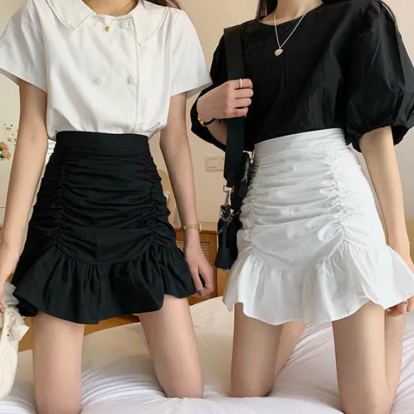Skirts*Boogzel Clothing French Summer Ruched Mini Skirt