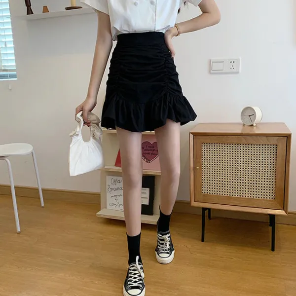Skirts*Boogzel Clothing French Summer Ruched Mini Skirt