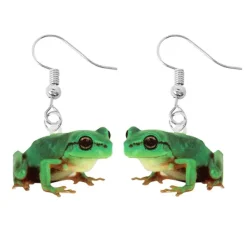 Earrings*Boogzel Clothing Frog Acrylic Earrings Green