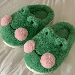 Mad*Boogzel Clothing Frog Slippers Green