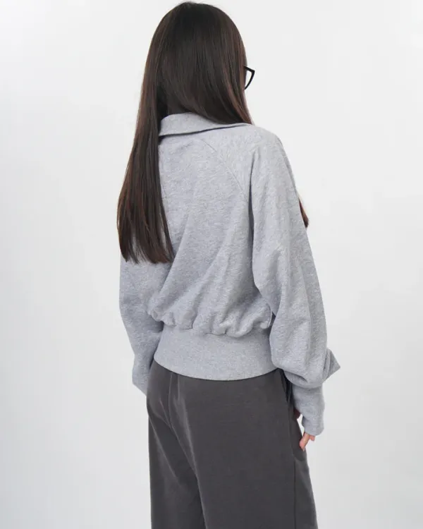 Sweaters|Hoodies*Boogzel Clothing Front Pockets Zip Up Sweatshirt Grey