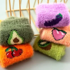 Socks*Boogzel Clothing Fruit Fuzzy Socks