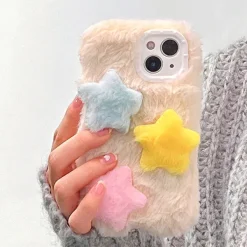 Iphone Cases*Boogzel Clothing Fuzzy Stars iPhone Case Beige