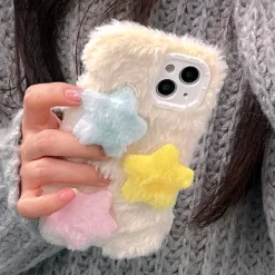 Iphone Cases*Boogzel Clothing Fuzzy Stars iPhone Case Beige