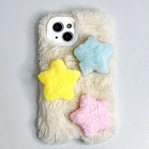 Iphone Cases*Boogzel Clothing Fuzzy Stars iPhone Case Beige