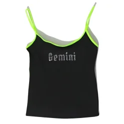 Y2K Tops*Boogzel Clothing Gemini Zodiac Sign Y2K Rhinestone Top
