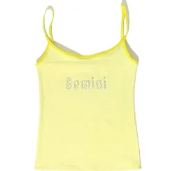 Y2K Tops*Boogzel Clothing Gemini Zodiac Sign Y2K Rhinestone Top
