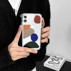 Iphone Cases*Boogzel Clothing Geometric Print Clear iPhone Case