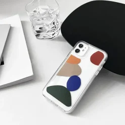 Iphone Cases*Boogzel Clothing Geometric Print Clear iPhone Case
