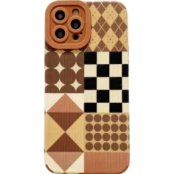 Iphone Cases*Boogzel Clothing Geometric Print iPhone Case Brown