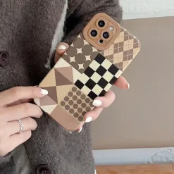 Iphone Cases*Boogzel Clothing Geometric Print iPhone Case Brown