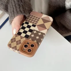 Iphone Cases*Boogzel Clothing Geometric Print iPhone Case Brown
