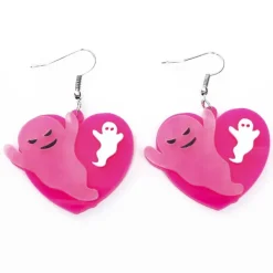 Earrings*Boogzel Clothing Ghost Earrings Pink