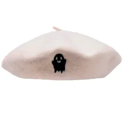 Hats*Boogzel Clothing Ghost Embroidered Beret