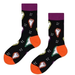Socks*Boogzel Clothing Ghost Print Socks Black