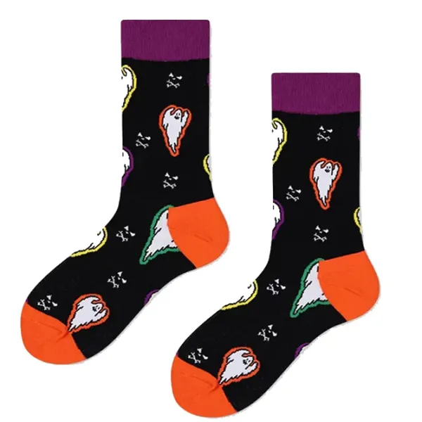 Socks*Boogzel Clothing Ghost Print Socks Black