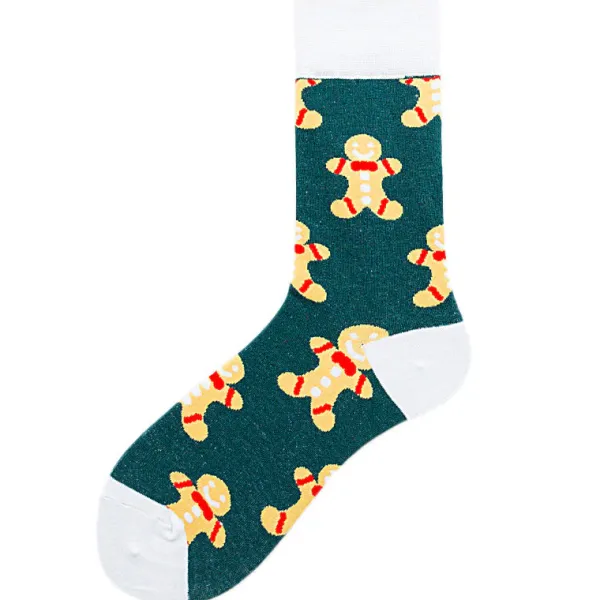 Socks*Boogzel Clothing Gingerbread Man Socks Green