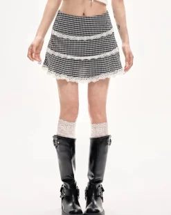 Skirts*Boogzel Clothing Gingham Picnic Ruffle Skirt