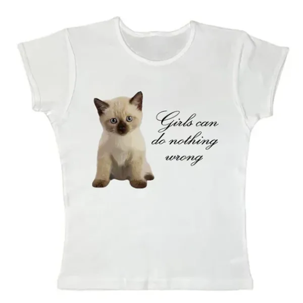 Y2K Tops|Aesthetic T-Shirts & Graphic Tees*Boogzel Clothing Girls Can Do Nothing Wrong Baby Tee