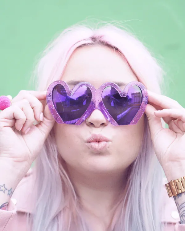 Sunglasses*Boogzel Clothing Glitter Heart Shaped Glasses
